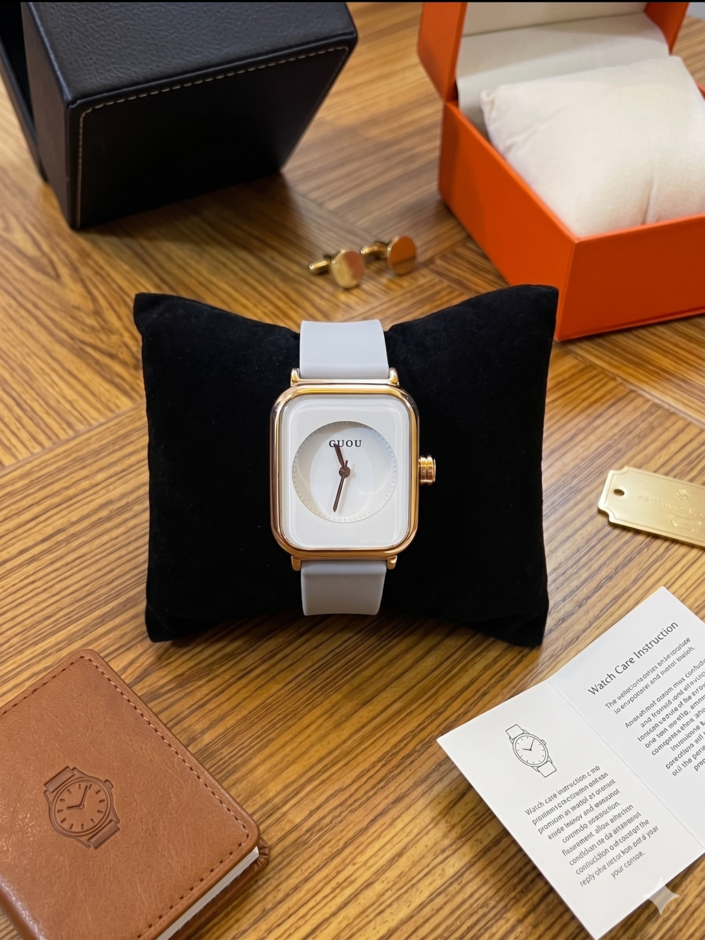 Luxury White Square Dial Watch for Women