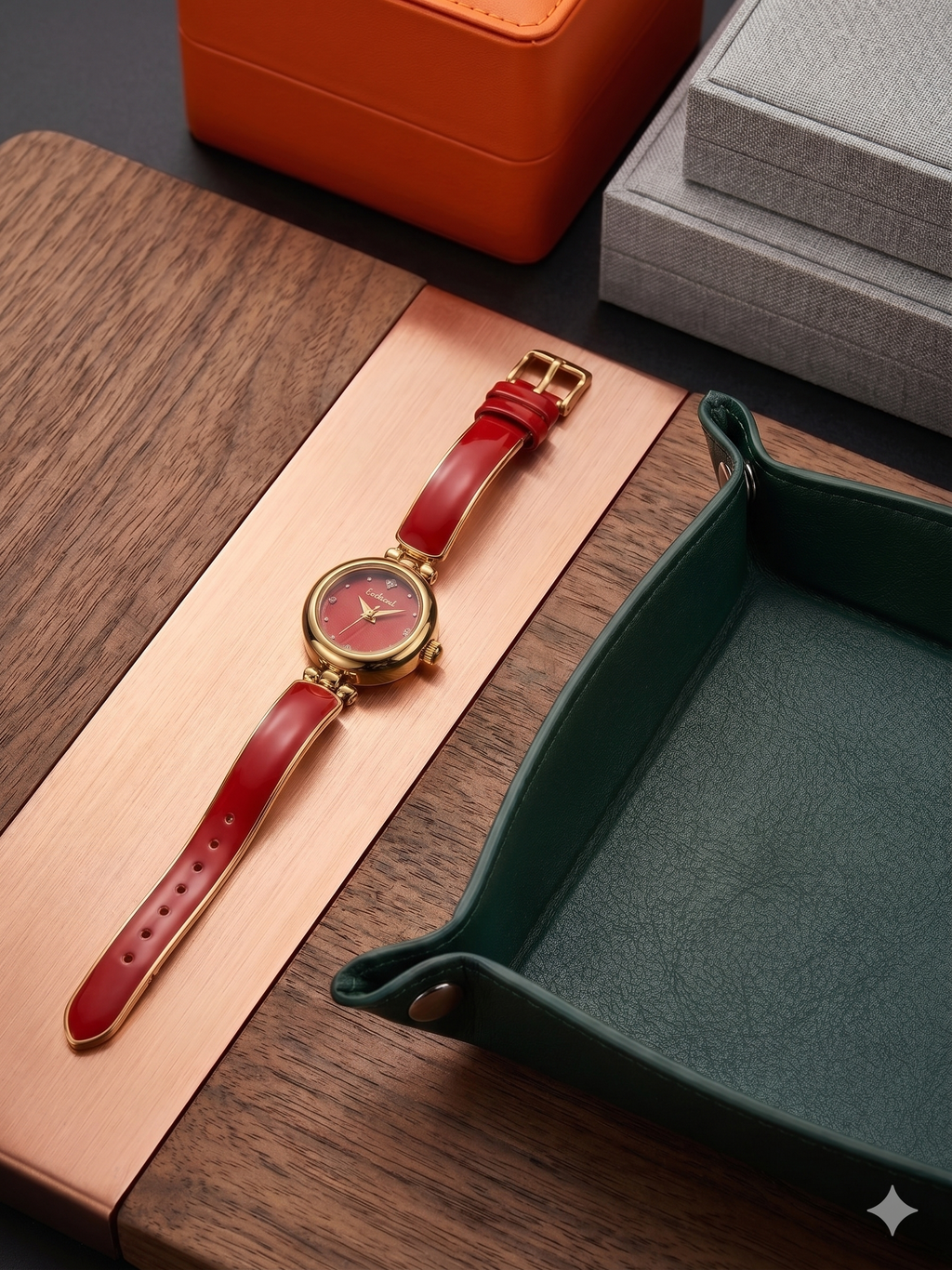 Labaoli Women’s Luxury Bracelet Watch – Red Gold Fashion Quartz Watch