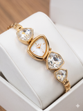 Labaoli Women’s Luxe Crystal Bracelet Watch – Rose Gold Elegant Fashion Watch