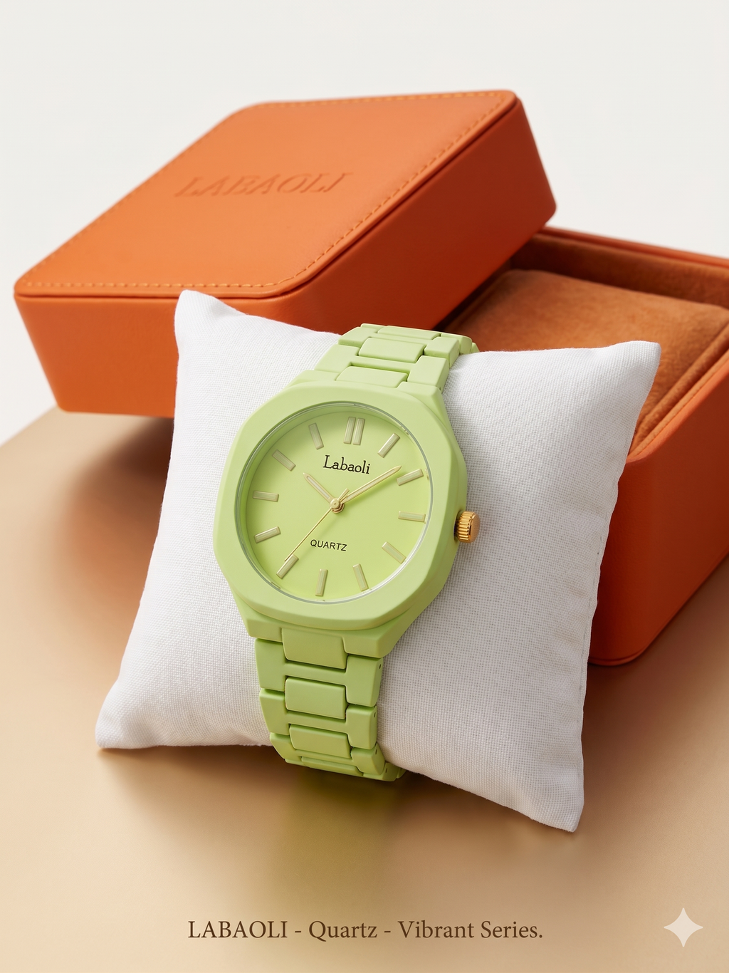 Labaoli Women’s Fashion Quartz Watch – Matte Green Bracelet Style