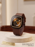 DiNuo Men’s Luxury Fashion Watch – Japanese Movement Square Dial Silicone Strap