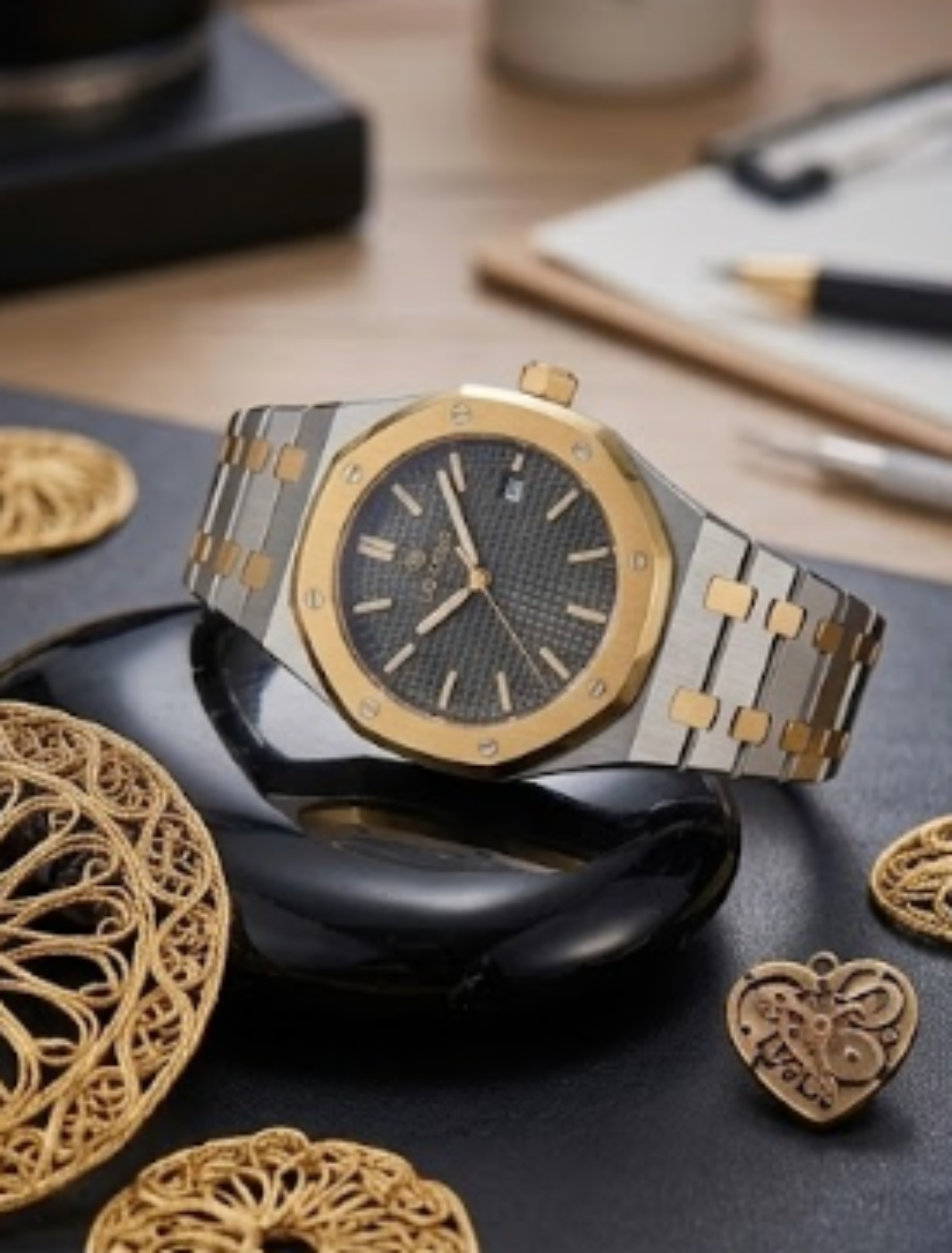 LONGBO Men’s Gold Watch – Black Dial